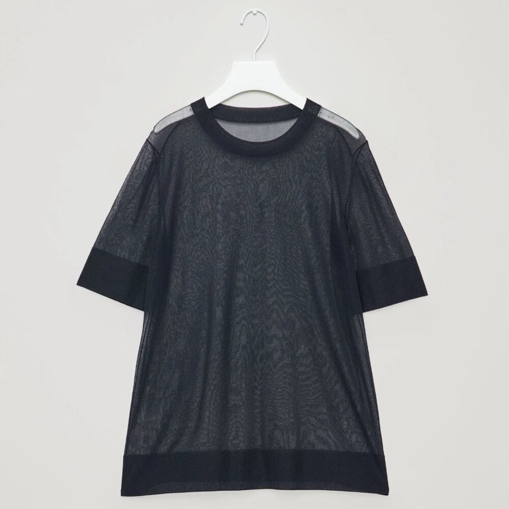 COS Sheer Black T-Shirt